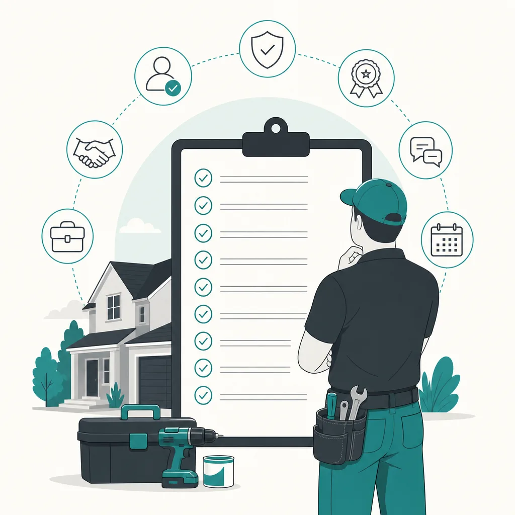 Checklist of questions for hiring a tradesperson